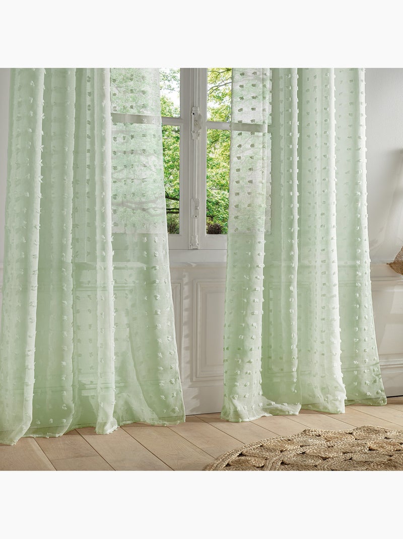 Lirio voile 240x140cm verde celadón Verde claro - Kiabi