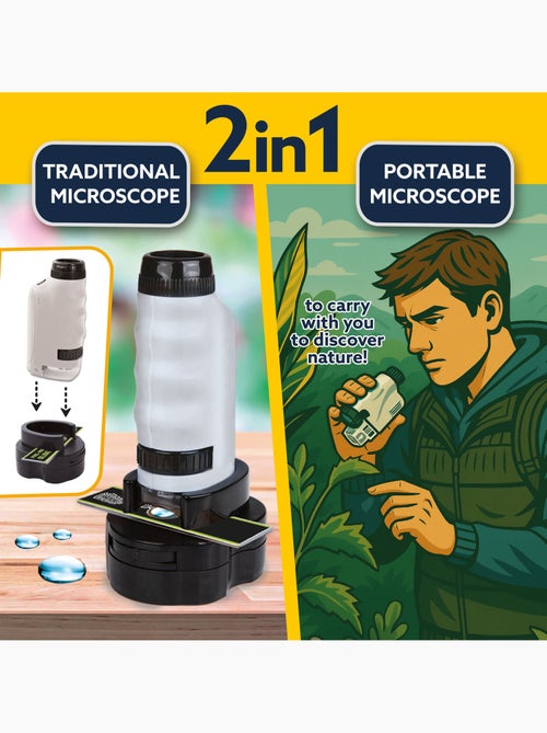 Lisciani micro microscopio para niños portátil, pequeño y ligero 2 en 1 - Kiabi Lisciani micro microscopio para niños portátil, pequeño y ligero 2 en 1 - Kiabi