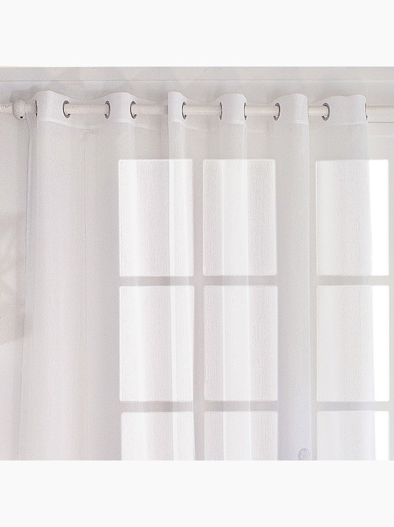 Liso con ojales grandes Beige claro - Kiabi
