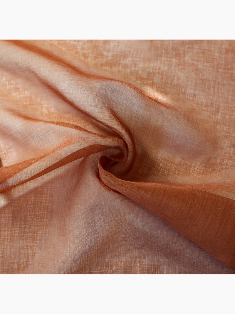 Liso con ojales grandes Terracota - Kiabi