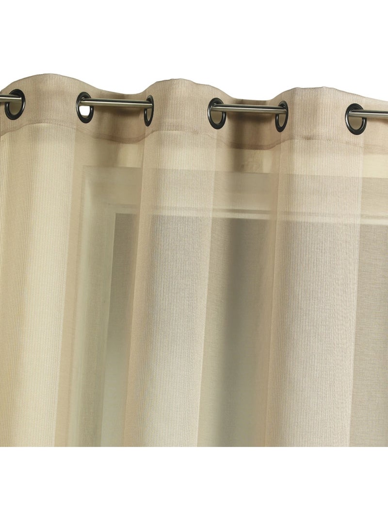 Liso liso con rayas tono sobre tono Beige - Kiabi