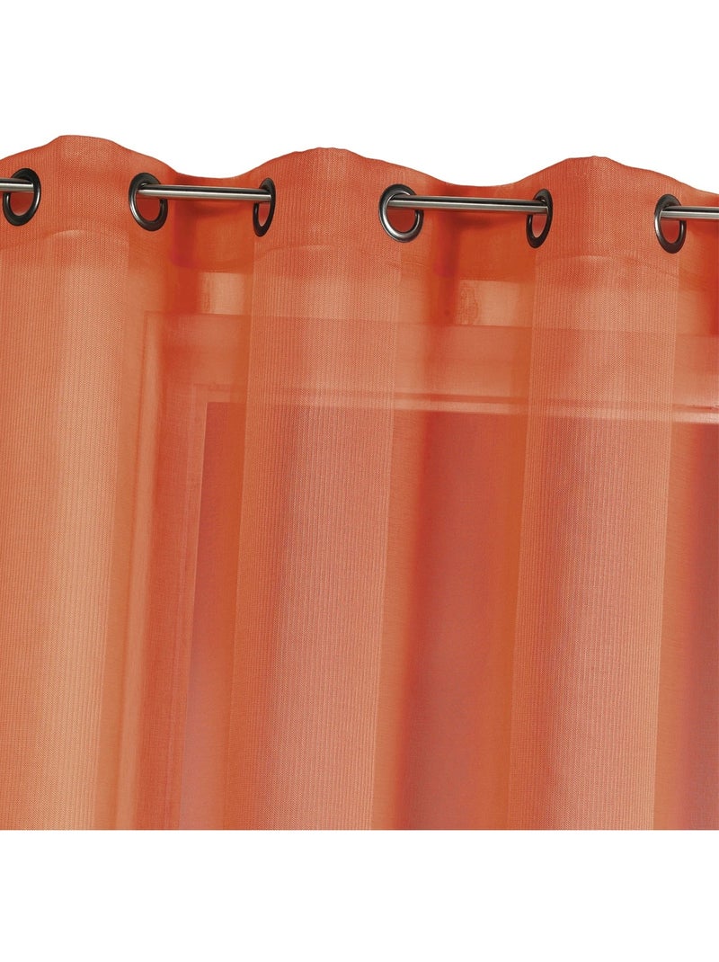 Liso liso con rayas tono sobre tono Naranja coral - Kiabi