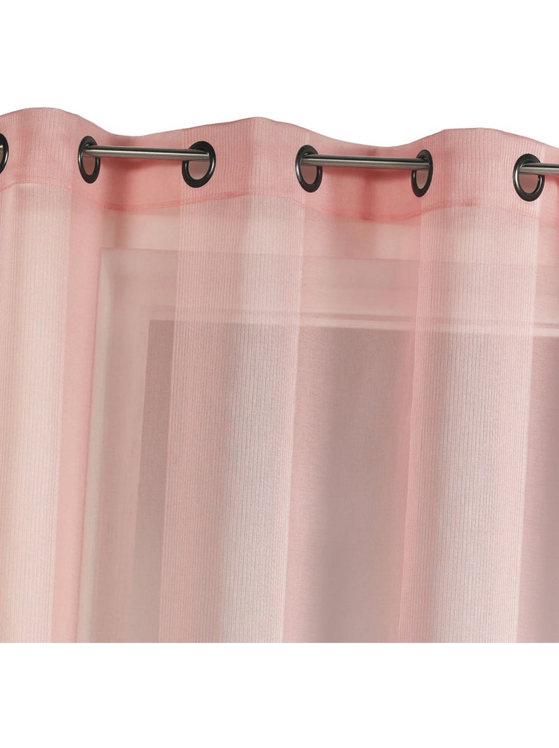 Liso liso con rayas tono sobre tono Rosa pastel - Kiabi