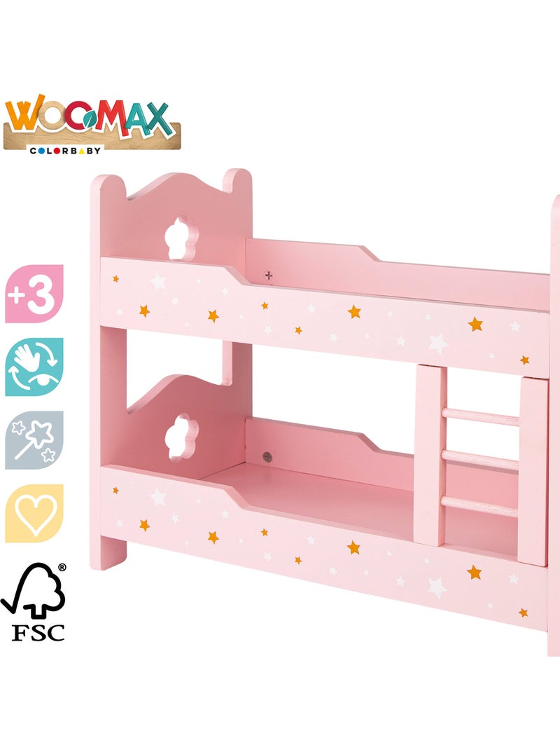 Litera de madera para muñecas woomax N/D - Kiabi