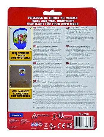 L?mpara de noche de pared y mesa Super Mario