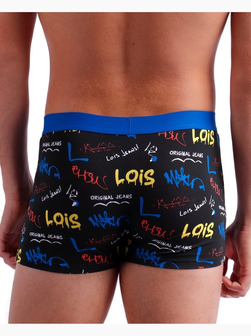 LOIS Calzoncillo/Bóxer Black Graffiti para Hombre, (Caja de 2 unidades) - Kiabi LOIS Calzoncillo/Bóxer Black Graffiti para Hombre, (Caja de 2 unidades) - Kiabi