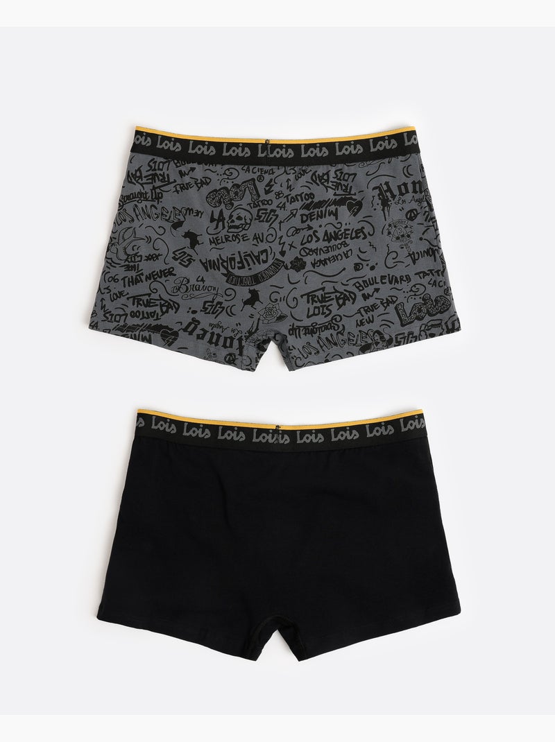LOIS Calzoncillo/Bóxer Graffiti para Hombre, (Caja de 2 unidades) Multicolor - Kiabi