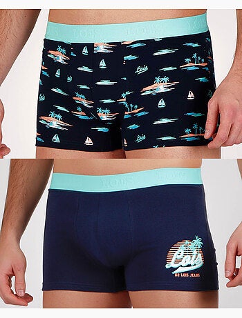 LOIS Calzoncillo/Bóxer Hawaii para Hombre, (Caja de 2 unidades)