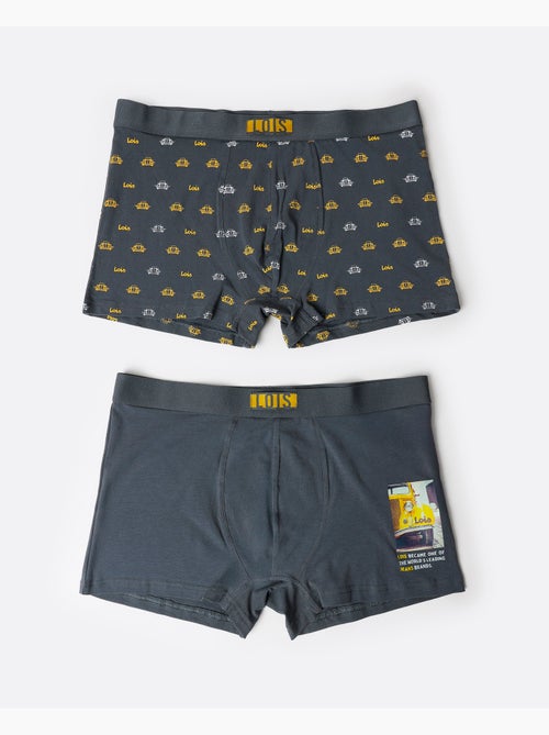 LOIS Calzoncillo/Boxer Yellow Car para Hombre, (Caja de 2 unidades) - Kiabi LOIS Calzoncillo/Boxer Yellow Car para Hombre, (Caja de 2 unidades) - Kiabi