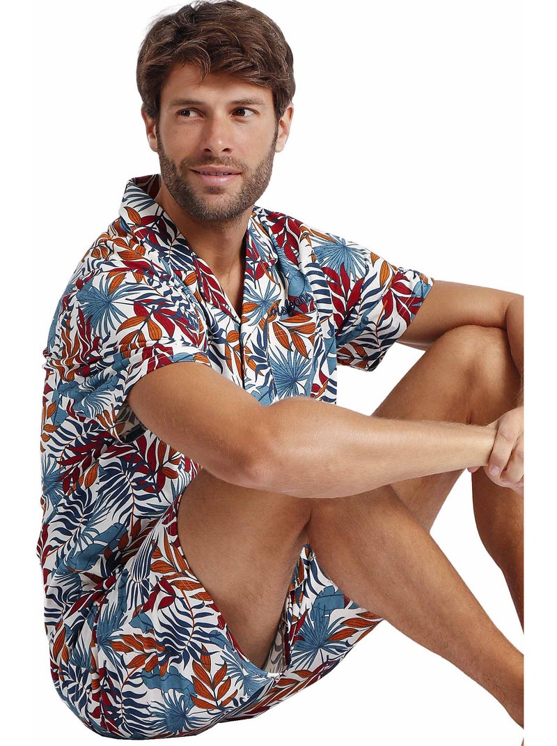 LOIS Pijama Abierto Manga Corta Dynamic para Hombre Azul - Kiabi