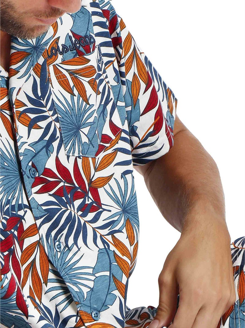 LOIS Pijama Abierto Manga Corta Dynamic para Hombre Azul - Kiabi