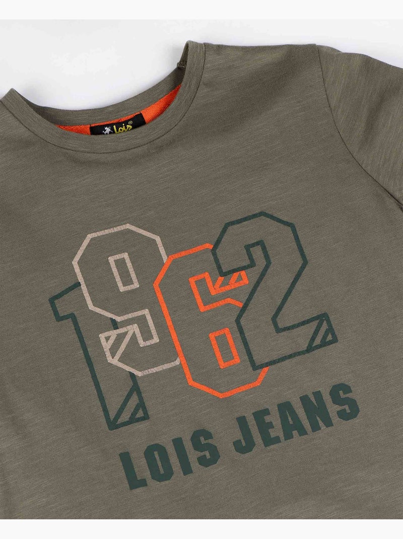 LOIS Pijama Manga Corta Brush para Niño Caqui - Kiabi
