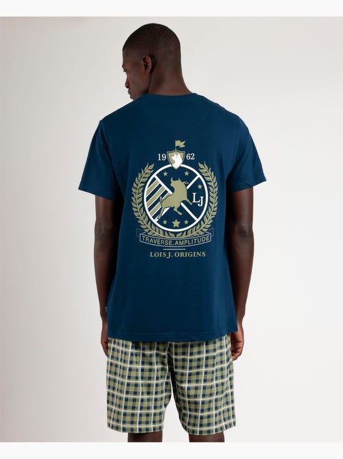 LOIS Pijama Manga Corta Escudo para Hombre - Kiabi LOIS Pijama Manga Corta Escudo para Hombre - Kiabi