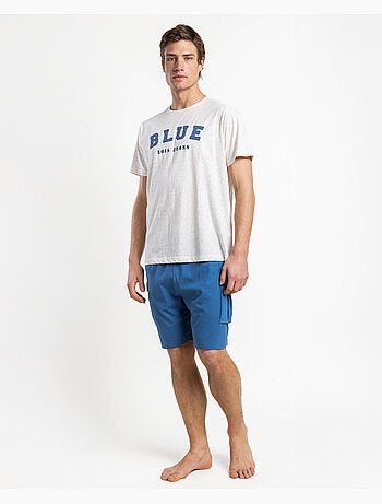 LOIS Pijama Manga Corta Frayed para Hombre