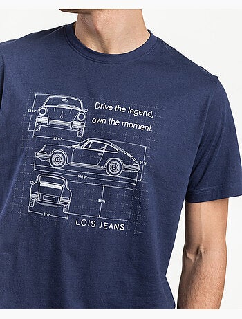 LOIS Pijama Manga Corta Navy Driver para Hombre
