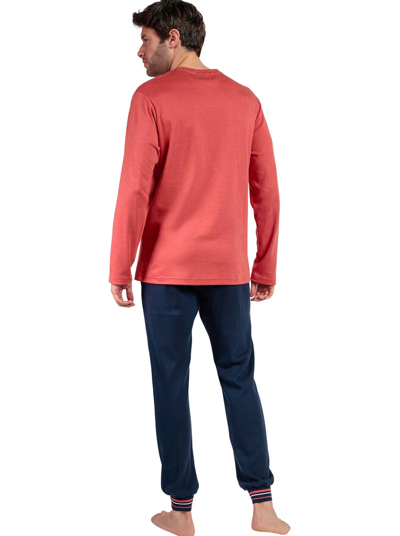 LOIS Pijama Manga Larga Burnt para Hombre Naranja - Kiabi