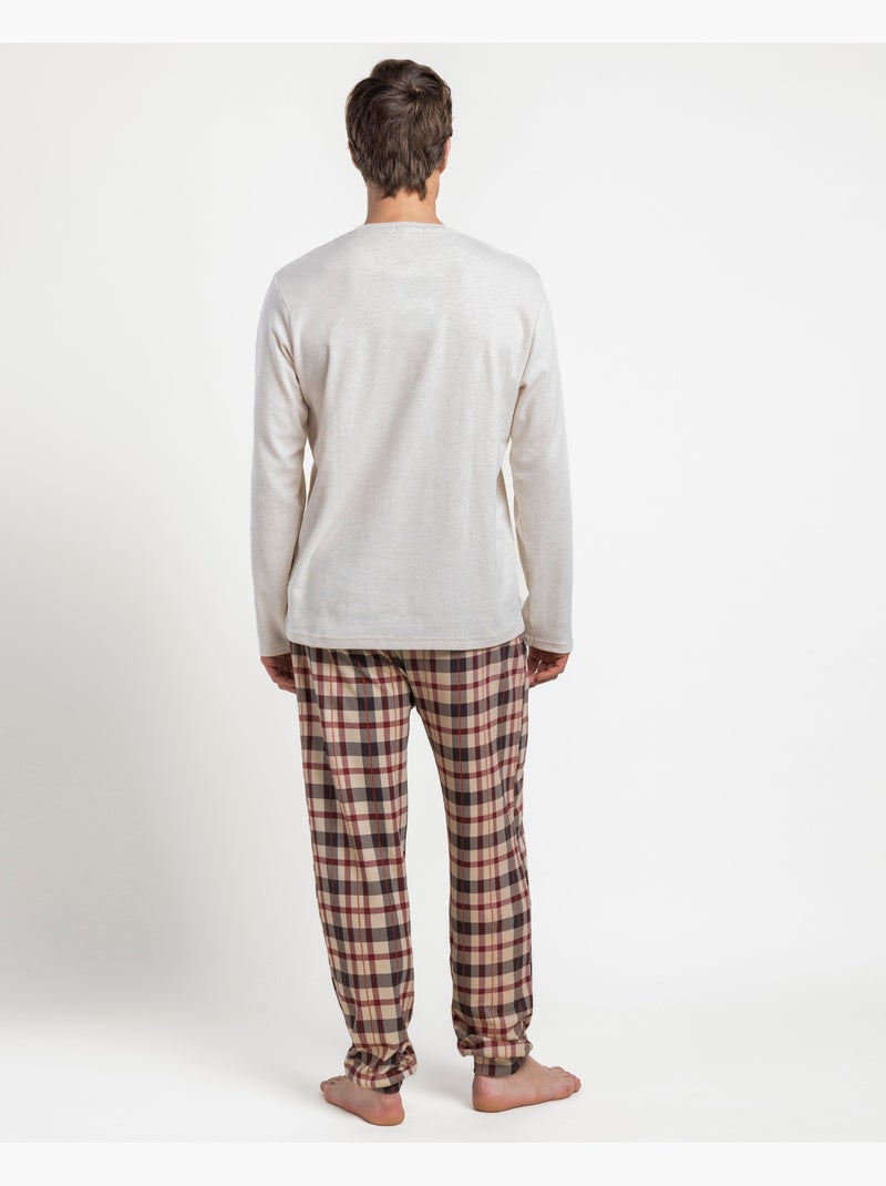 LOIS Pijama Manga Larga Celsius para Hombre Beige - Kiabi