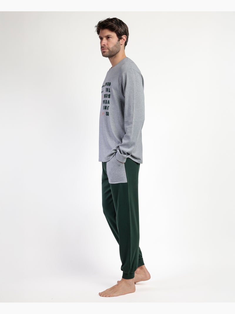 LOIS Pijama Manga Larga Den1962 para Hombre Gris jaspeado - Kiabi