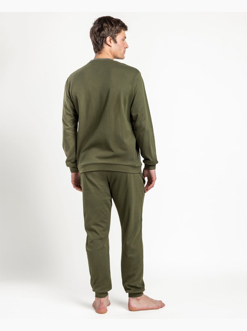LOIS Pijama Manga Larga Embossing para Hombre Caqui - Kiabi