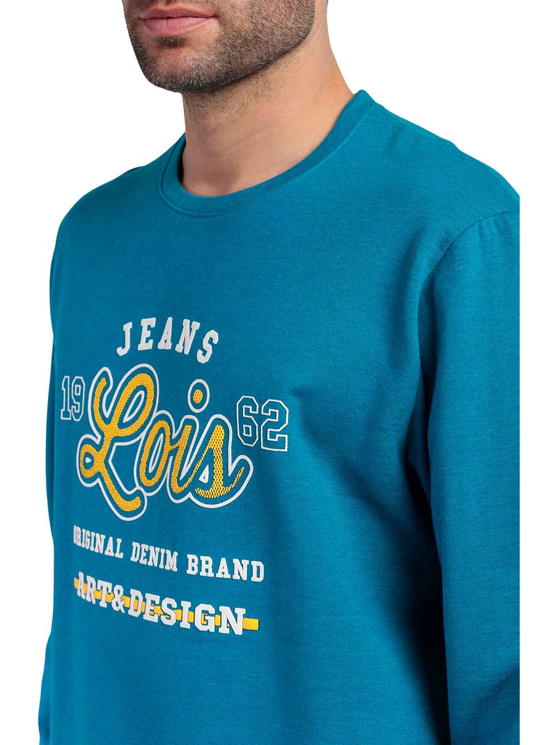 LOIS Pijama Manga Larga Felpa Snow para Hombre Azul - Kiabi