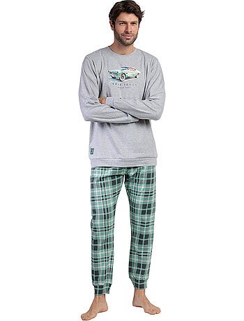 LOIS Pijama Manga Larga Felpa Vintage Car para Hombre