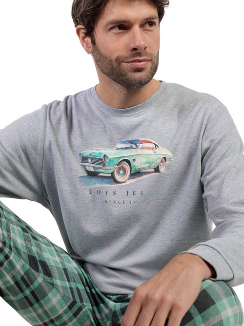 LOIS Pijama Manga Larga Felpa Vintage Car para Hombre - Kiabi