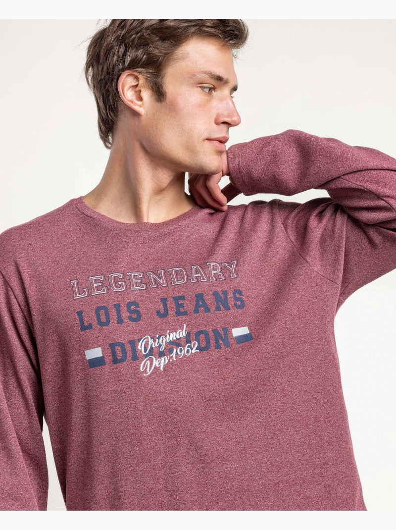 LOIS Pijama Manga Larga Legendary para Hombre Burdeos - Kiabi