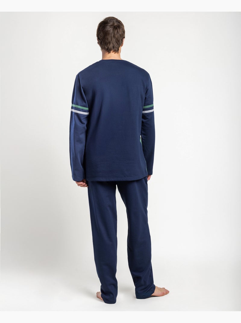 LOIS Pijama Manga Larga Preppy para Hombre Azul marino - Kiabi