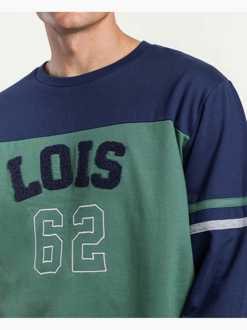 LOIS Pijama Manga Larga Preppy para Hombre Azul marino - Kiabi