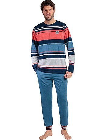 LOIS Pijama Manga Larga Rayas Burnt para Hombre