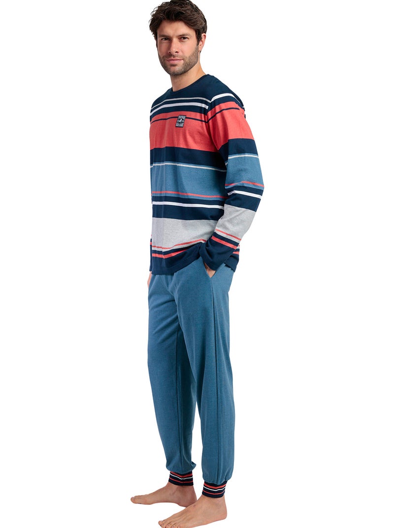 LOIS Pijama Manga Larga Rayas Burnt para Hombre Naranja - Kiabi