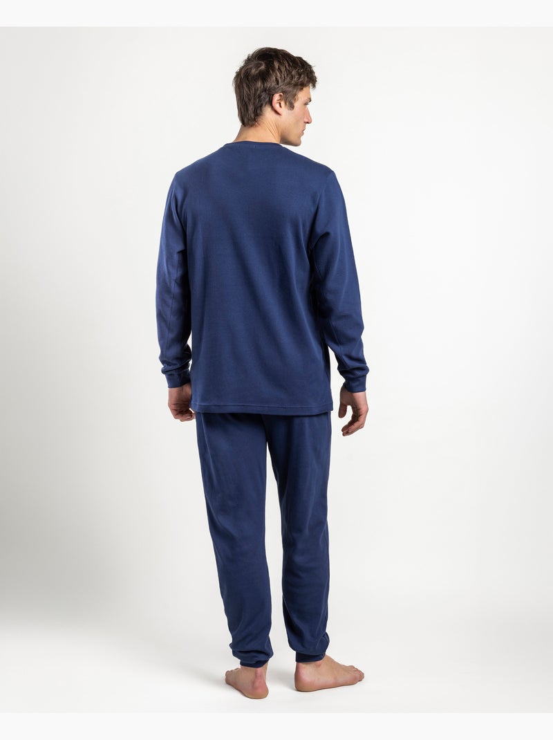 LOIS Pijama Manga Larga Roy para Hombre Azul - Kiabi