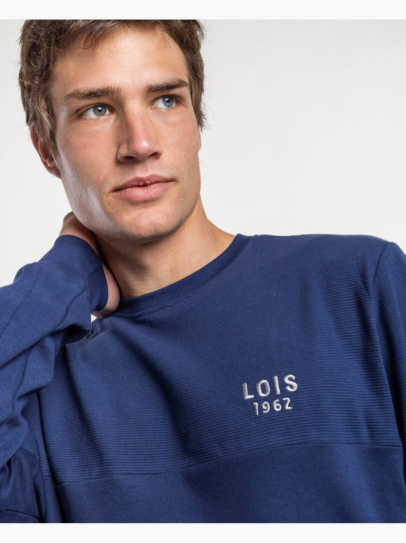 LOIS Pijama Manga Larga Roy para Hombre Azul - Kiabi