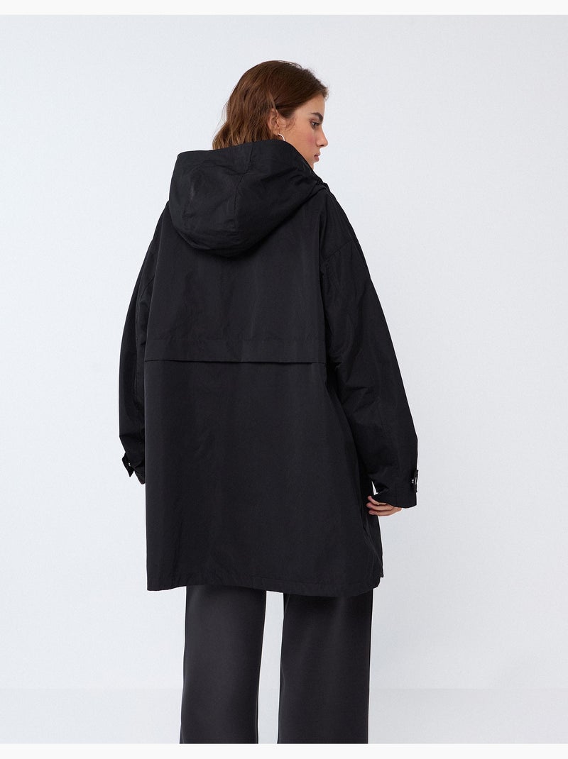 Long parka, mo fashion Negro - Kiabi