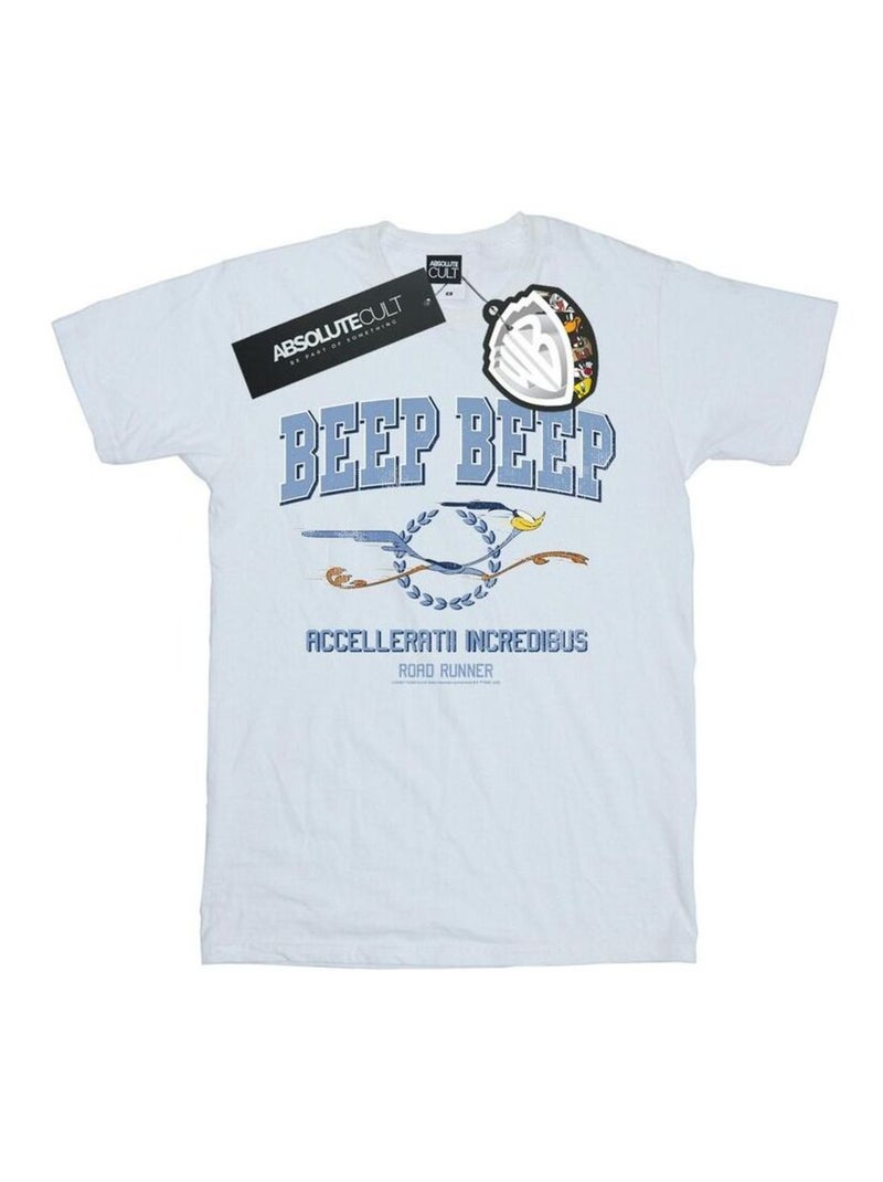 Looney Tunes - Camiseta Beep Beep de Correcaminos para Hombre Blanco - Kiabi