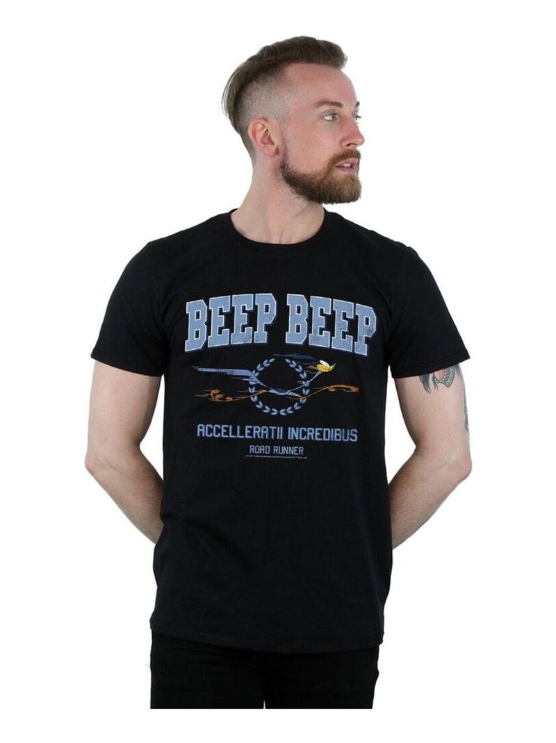 Looney Tunes - Camiseta Beep Beep de Correcaminos para Hombre Negro - Kiabi