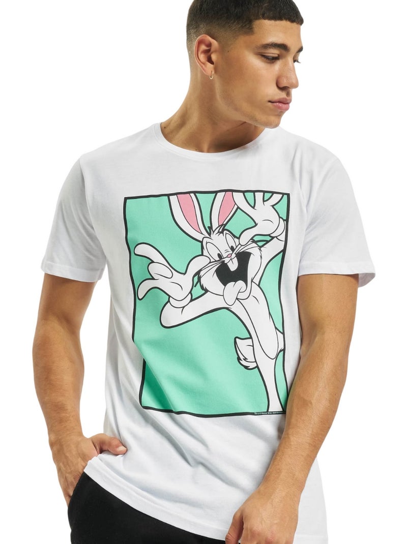 Looney Tunes - Camiseta de Bugs Bunny Diseño Cara para Hombre Blanco - Kiabi