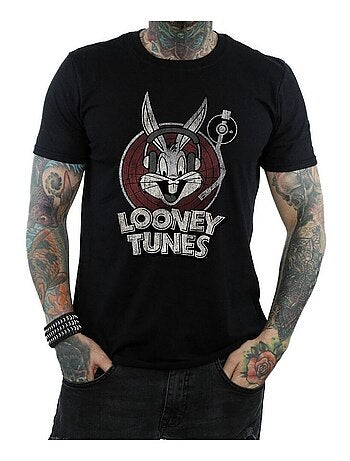 Looney Tunes - Camiseta de Bugs Bunny Logotipo de Algodón para Hombre