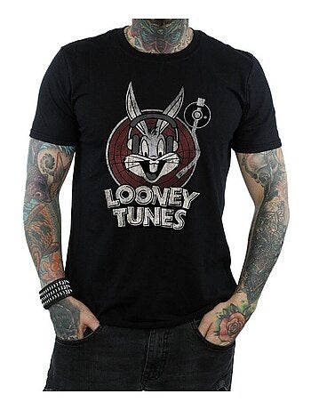 Looney Tunes - Camiseta de Bugs Bunny Logotipo de Algodón para Hombre