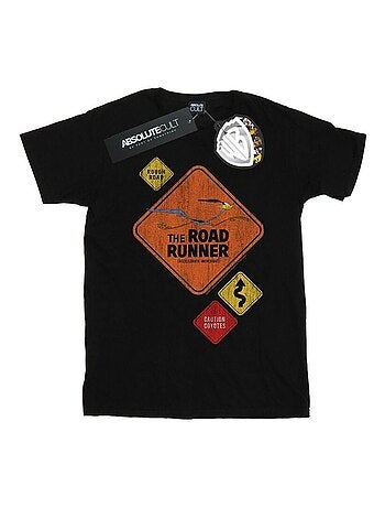 Looney Tunes - Camiseta de Correcaminos Señal de Tráfico para Hombre