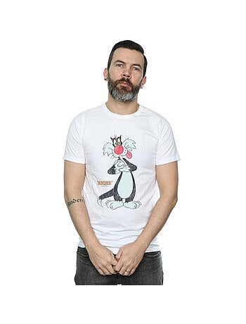 Looney Tunes - Camiseta de Silvestre Efecto Envejecido para Hombre