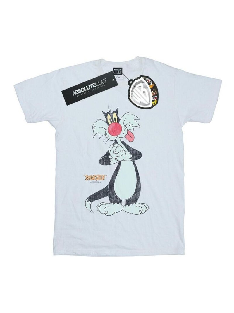 Looney Tunes - Camiseta de Silvestre Efecto Envejecido para Hombre Blanco - Kiabi