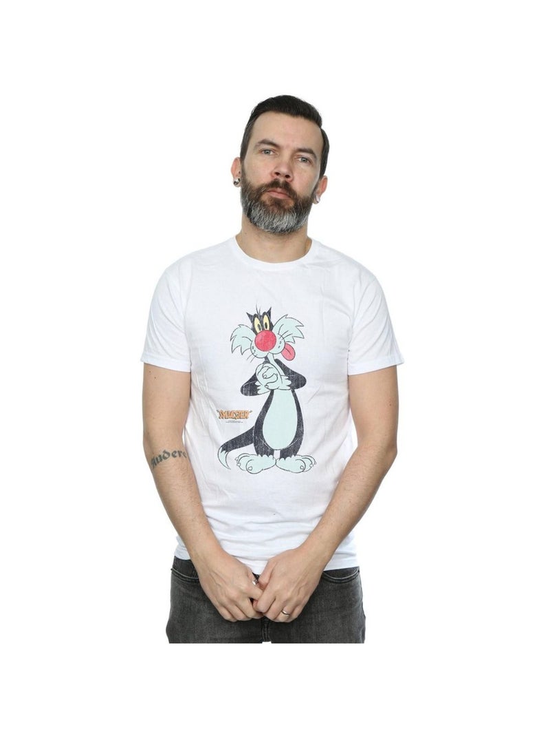 Looney Tunes - Camiseta de Silvestre Efecto Envejecido para Hombre Blanco - Kiabi