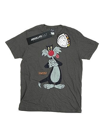 Looney Tunes - Camiseta de Silvestre Efecto Envejecido para Hombre