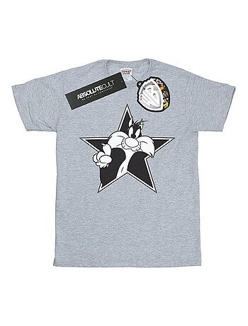 Looney Tunes - Camiseta de Silvestre Estrella Mono para Hombre