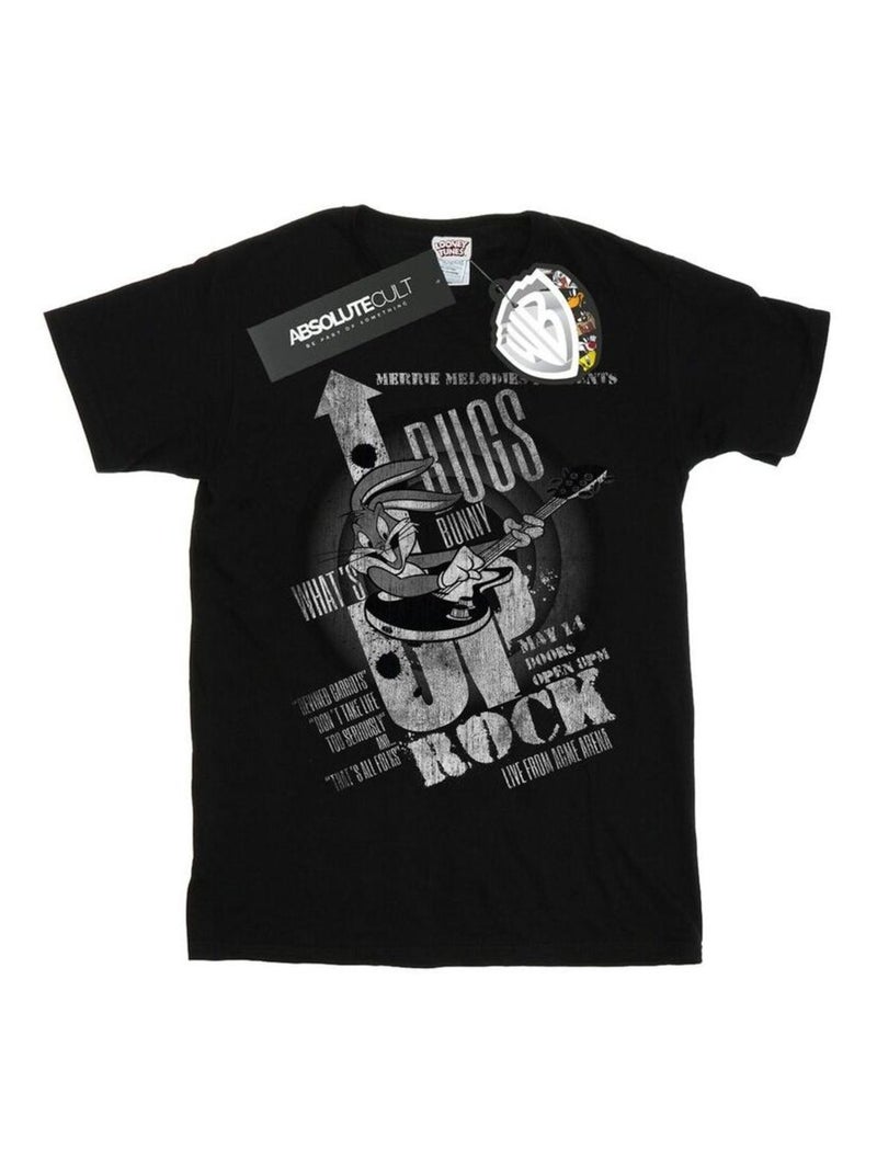 Looney Tunes - Camiseta What's Up Rock de Bugs Bunny para Hombre Negro - Kiabi