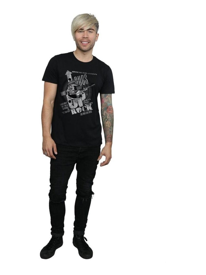Looney Tunes - Camiseta What's Up Rock de Bugs Bunny para Hombre Negro - Kiabi
