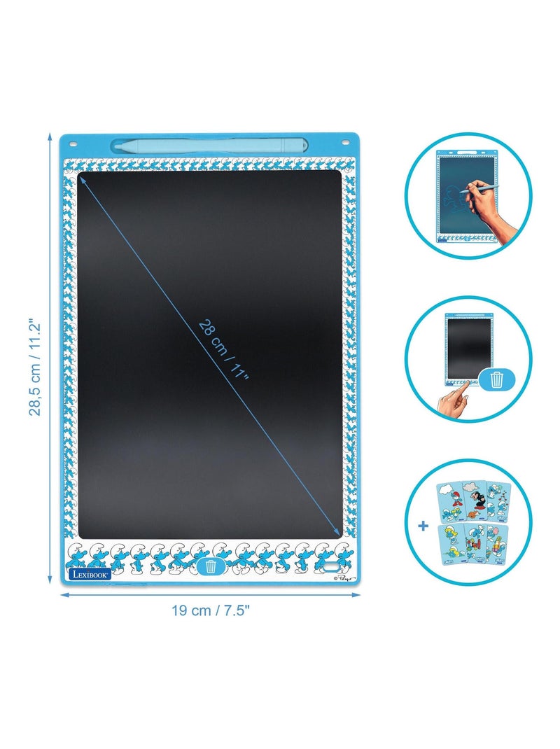 Los Pitufos 11'' tableta de tinta electrónica multicolor para aprender a dibuTarro con plantillas N/D - Kiabi
