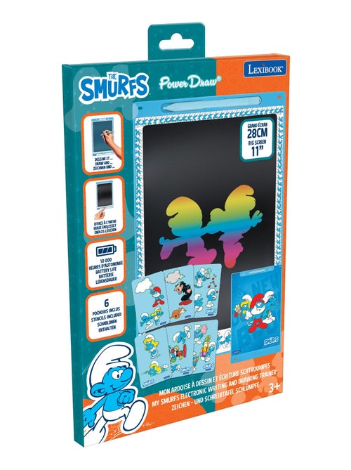 Los Pitufos 11'' tableta de tinta electrónica multicolor para aprender a dibuTarro con plantillas - Kiabi