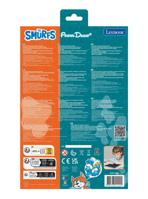 Los Pitufos 11'' tableta de tinta electrónica multicolor para aprender a dibuTarro con plantillas - Kiabi